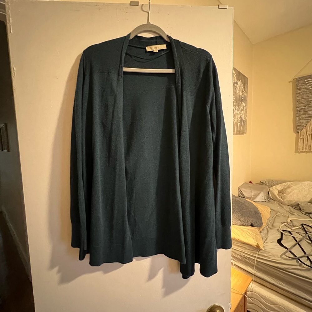 Loft Blue Open Cardigan Women's M
